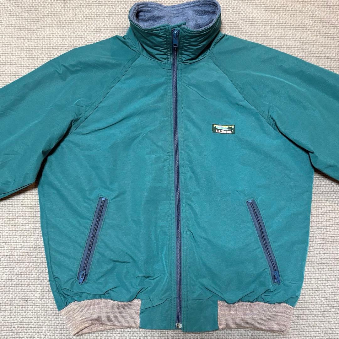 【極美品/USA製】90s L.L.Bean ウォームアップジャケット 緑 M