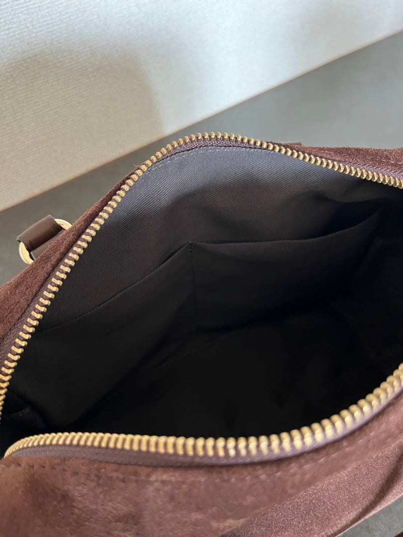 russet ラシット スエード2WAYミニボストンバッグ ダークブラウン