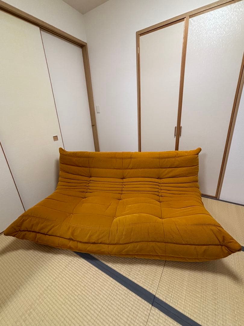 ロゼトーゴソファ マスタード色 3人掛け