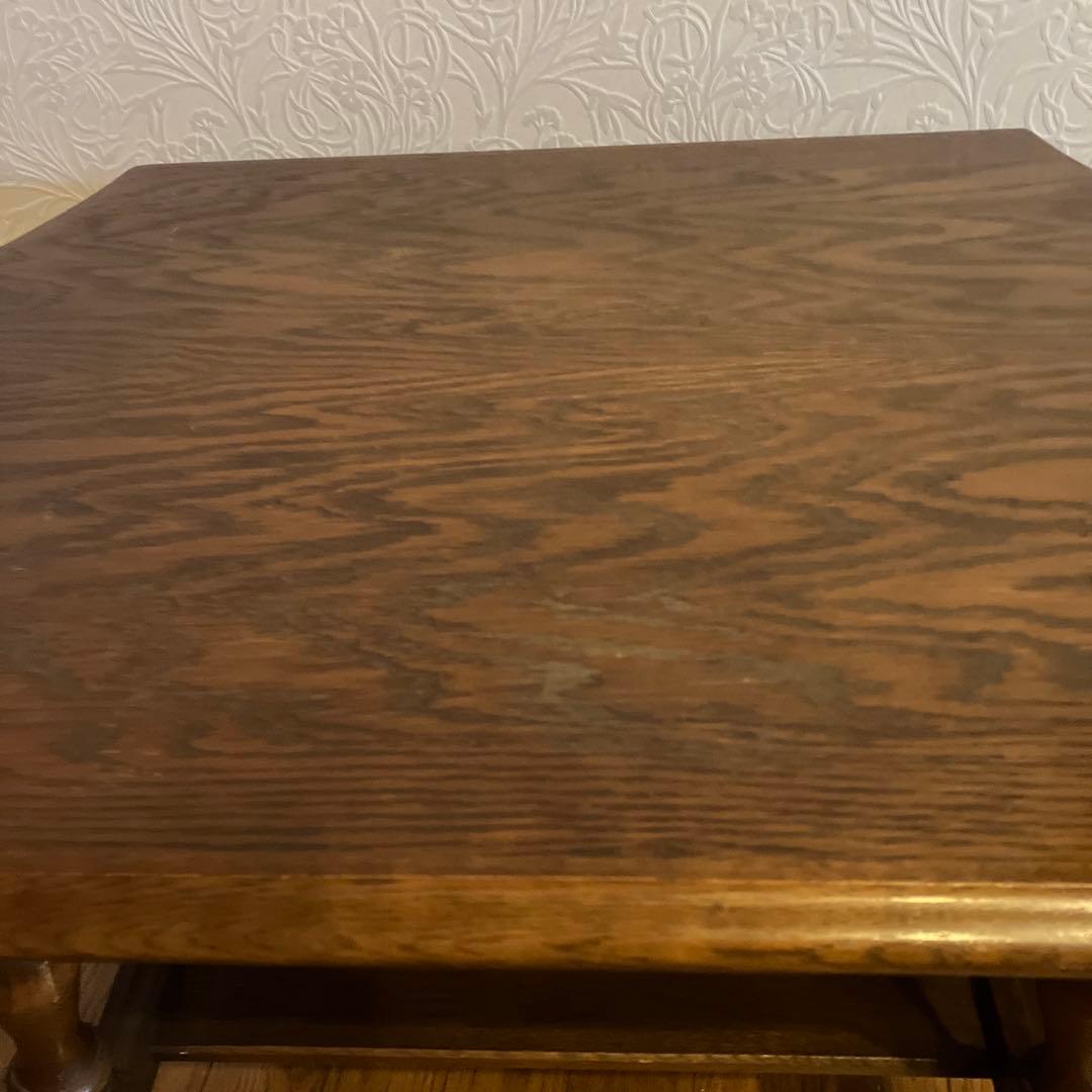 いずみ様売約済み 飛騨産業　木製ローテーブル　ダークブラウン キツツキ