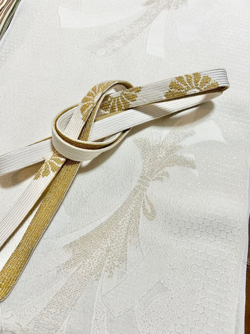 美品　裄丈長め　しつけ糸付き　正絹訪問着　フルセット4点　入学式　お宮参り