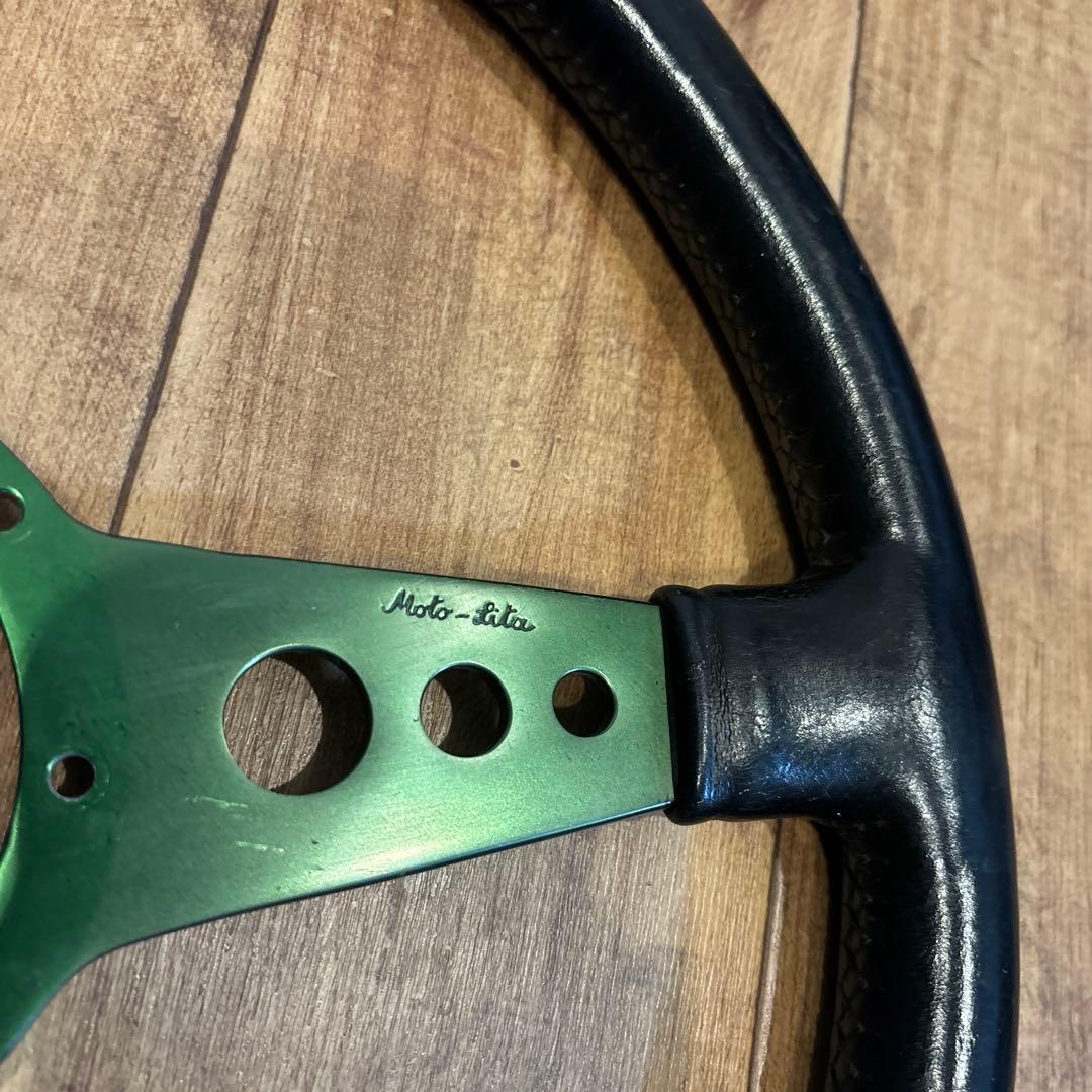 モトリタ ハンドル 39cm レザー 希少 大径