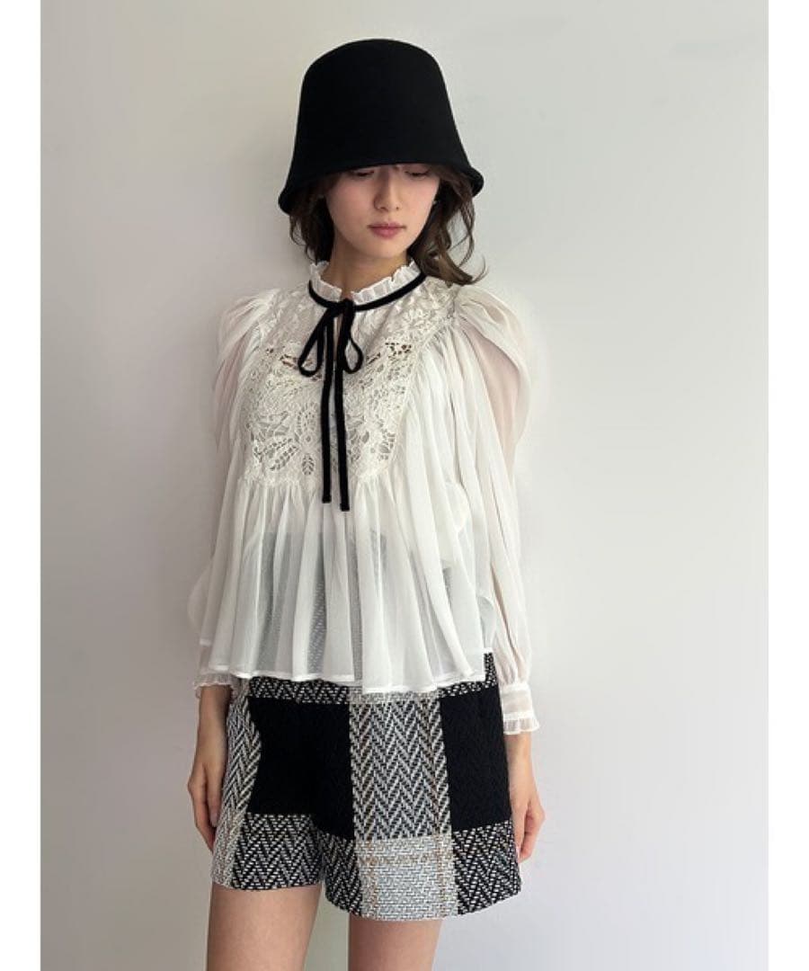 [スナイデル] エンブロイダリー　楊柳ブラウス SWFB234269