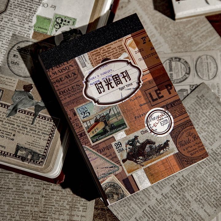 海外　時光浪漫舞曲シリーズ　ステッカーブック　コラージュペーパー　4種　240枚