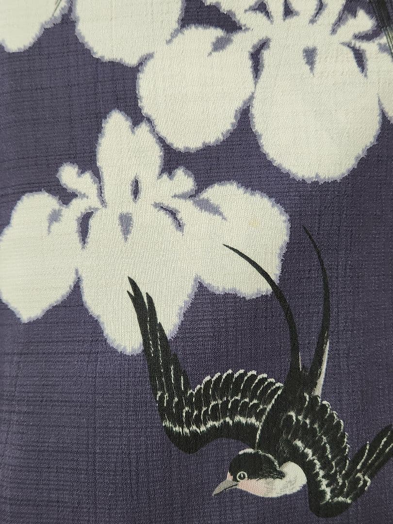 ★撫松庵★セオα 菖蒲×ツバメ柄 浴衣 レディース 大人