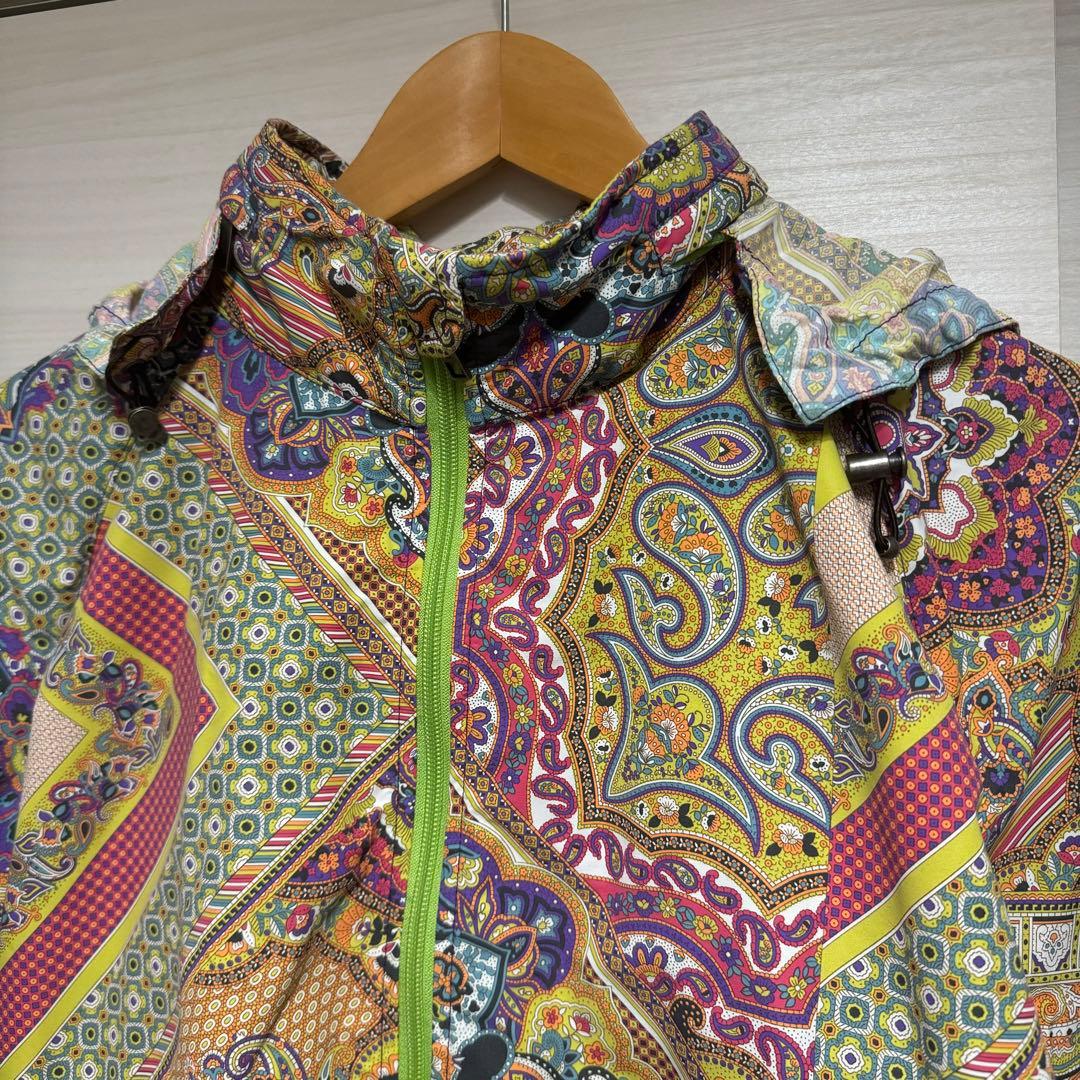 希少　ETRO ペイズリー　ナイロンジャケット　フード　パッカブル　サイズL