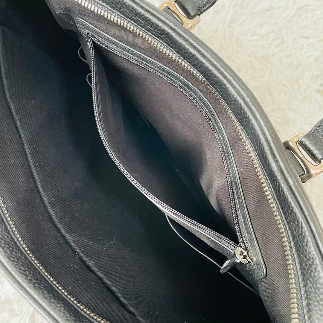 【現行近】BALLY MALESO 2WAY ブリーフケース シボ革　ブラック