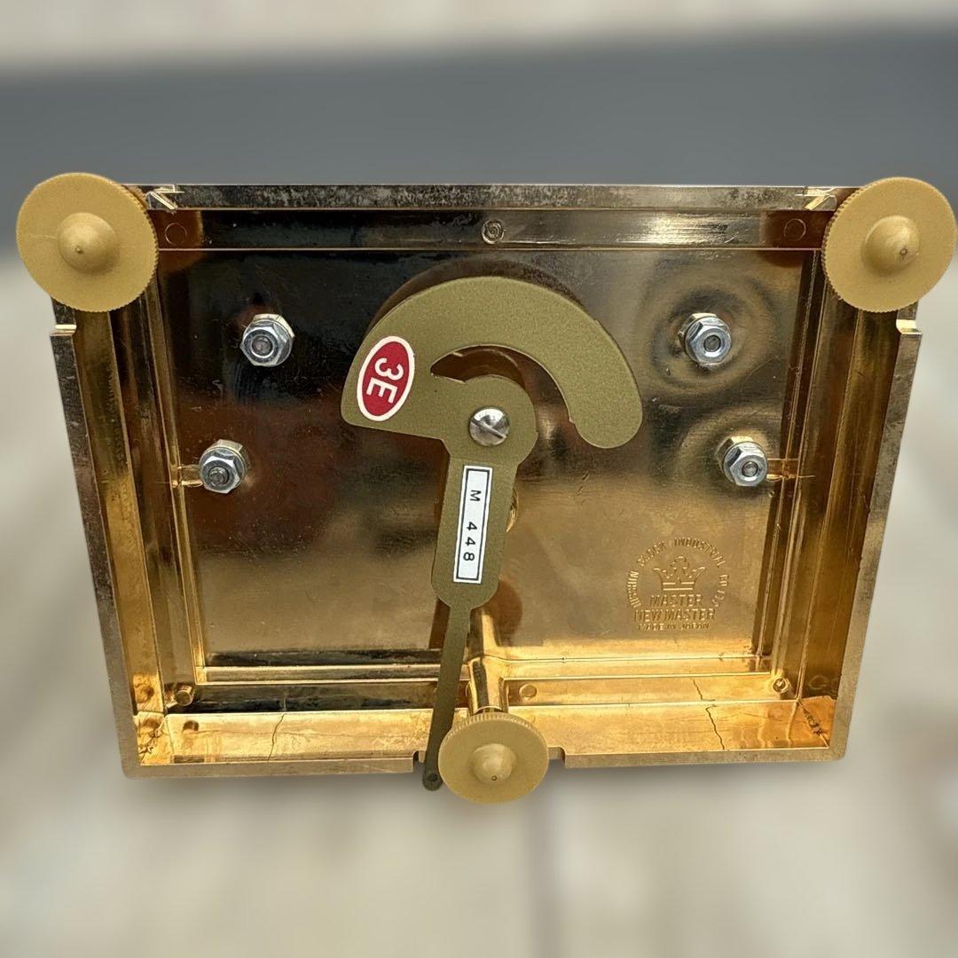 Master 400-Day 置時計 ガラス製 金色　ゼンマイ巻き式　レトロ