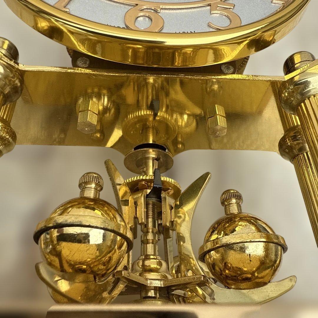 Master 400-Day 置時計 ガラス製 金色　ゼンマイ巻き式　レトロ