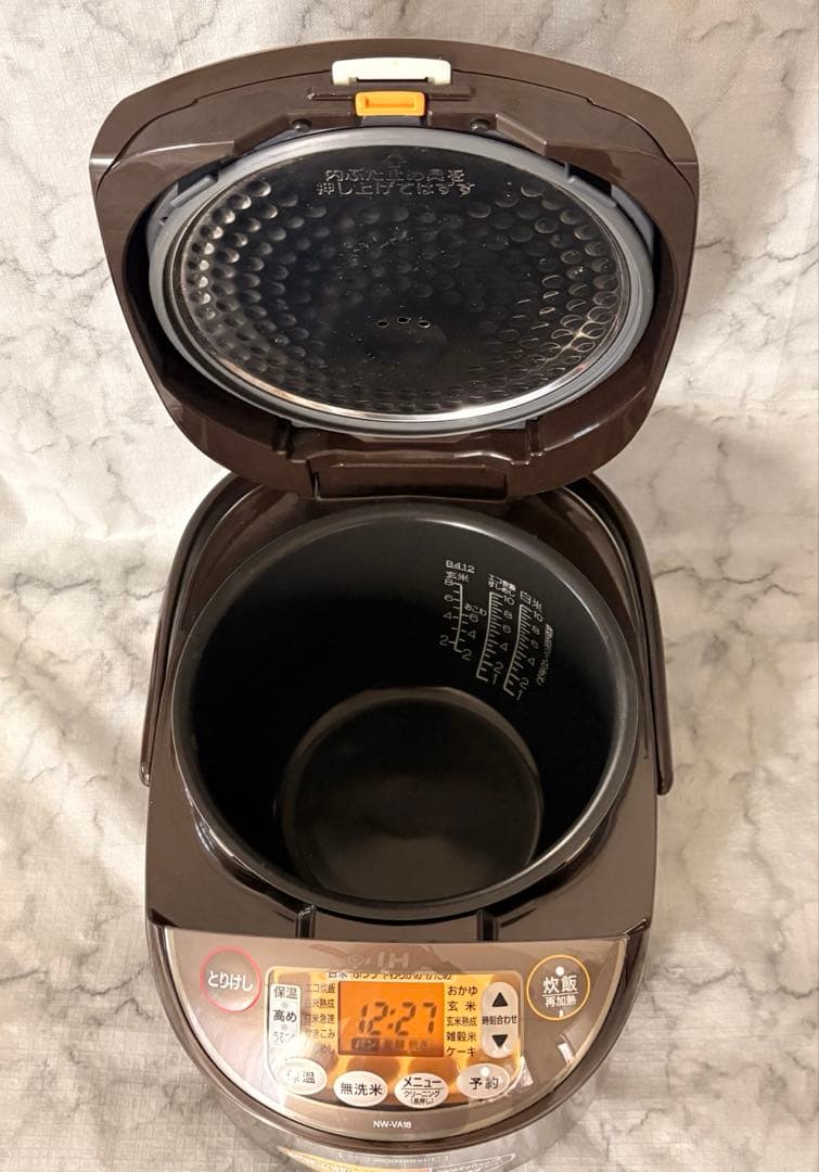 象印 炊飯器 1升 IH式 極め炊き 黒まる厚釜 NW-VA18-TA