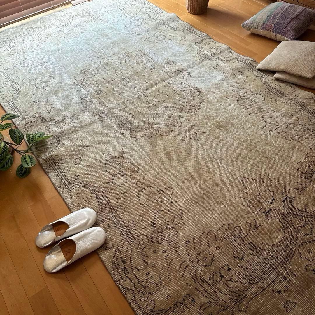 ショウちゃん　超大判150×277ナチュラルトルコヴィンテージラグ