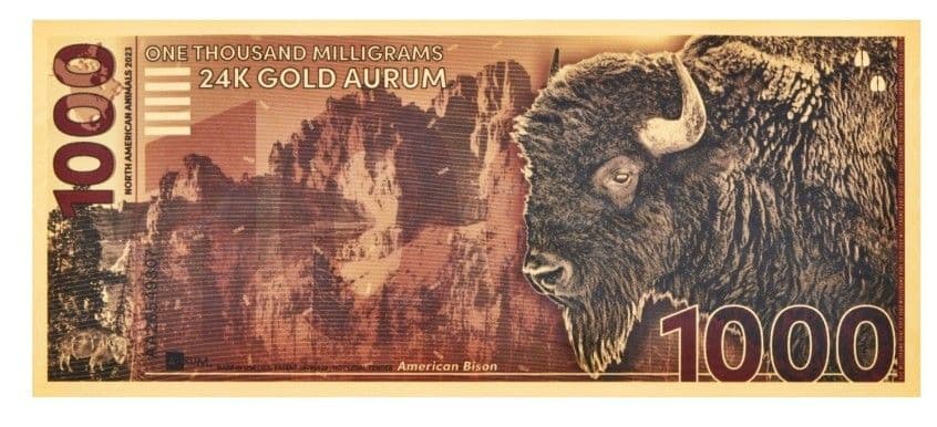 Wuz☆☆フロリダ純金ノート３１１mg＋バイソン純金(１g)ノート☆☆