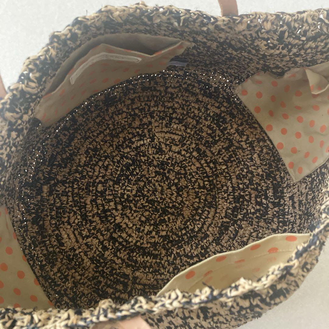 未使用級 サンアルシデ ラフィア カゴバッグ SansArcidet A4大きい