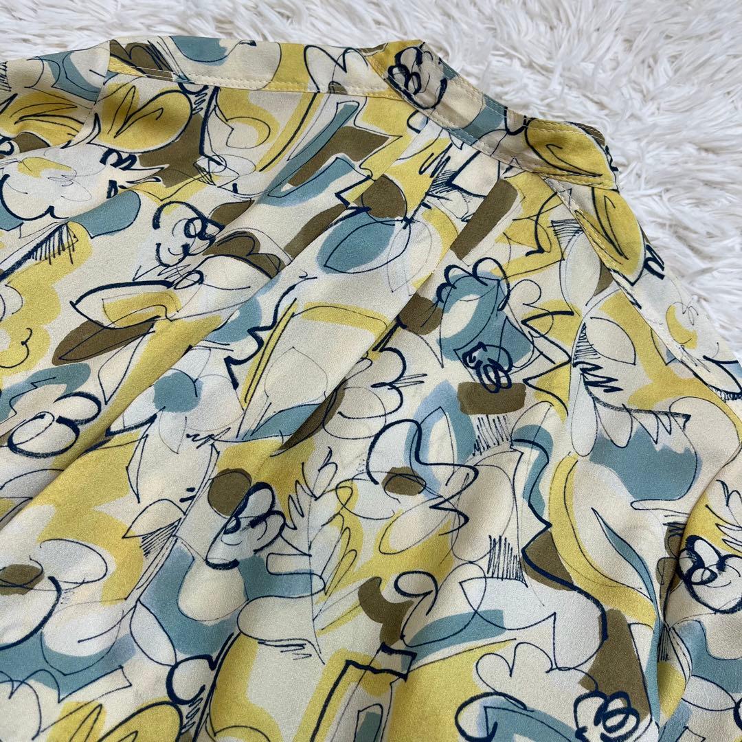 tomorrowland コレクション メロウフラワープリント ボウタイブラウス