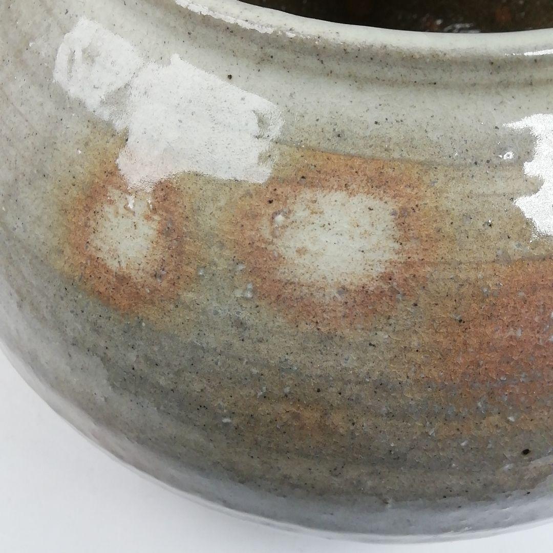 Ｔ８４３　水指　『粉引水指』『奥村考山 造』　共箱　茶道具