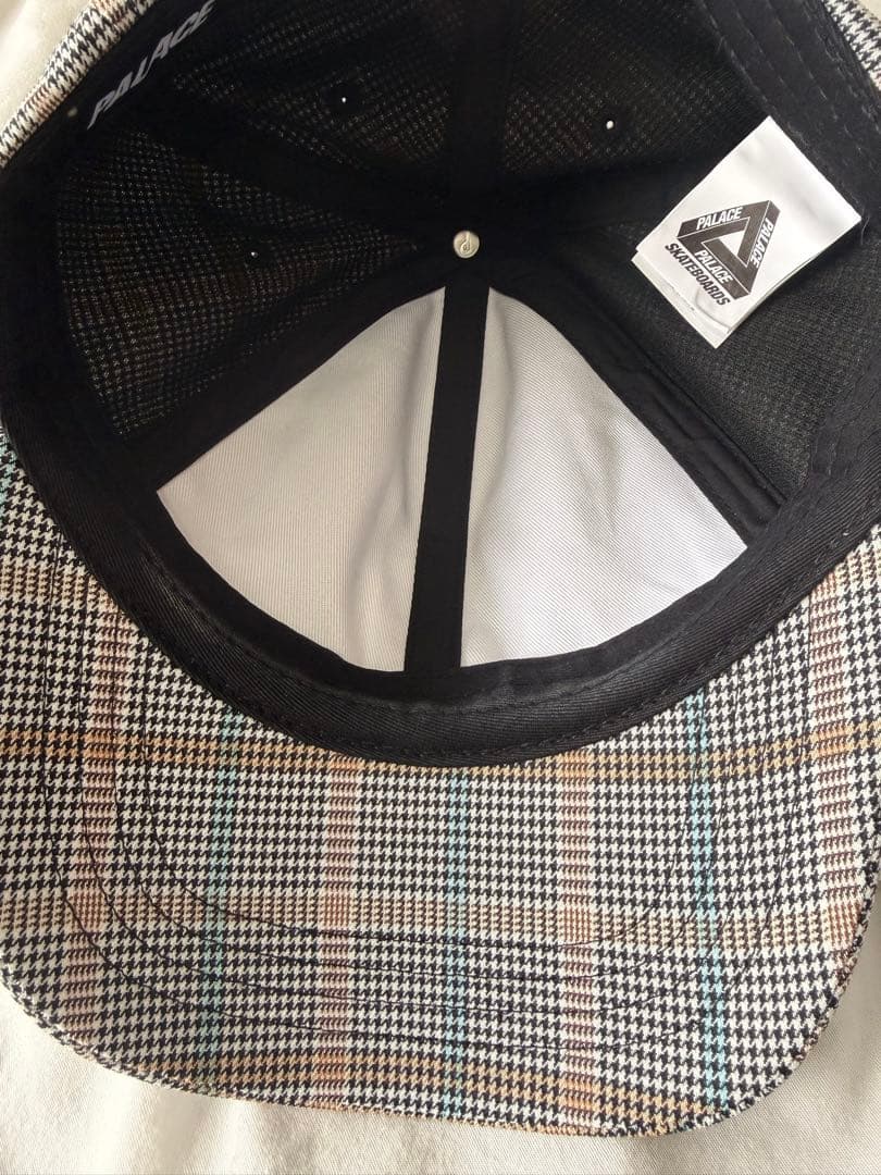 帽子 P 6-PANEL HOUNDSTOOTH WHITE