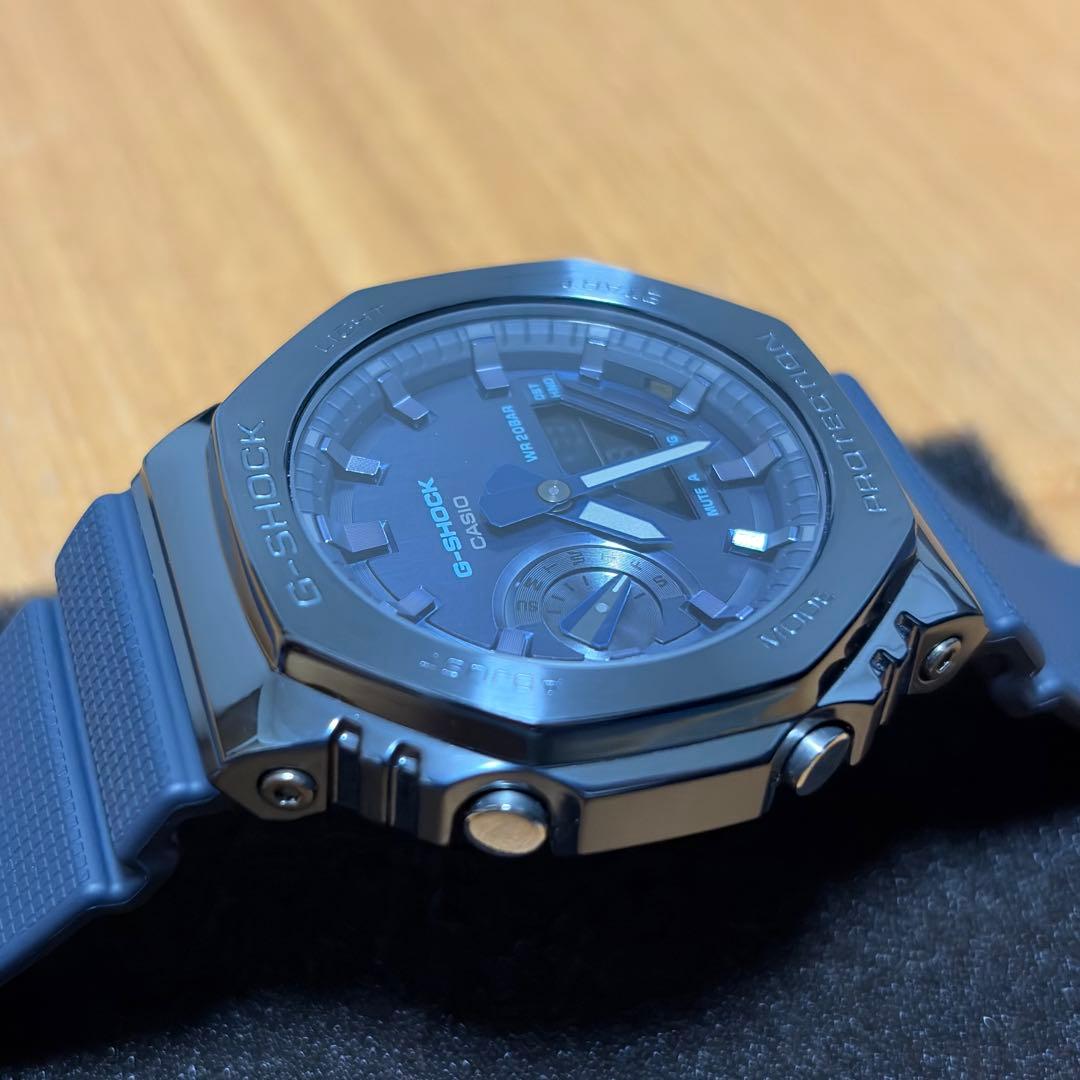 G-SHOCK GM-2100N-2AJF ネイビー カシオーク メタルカバード