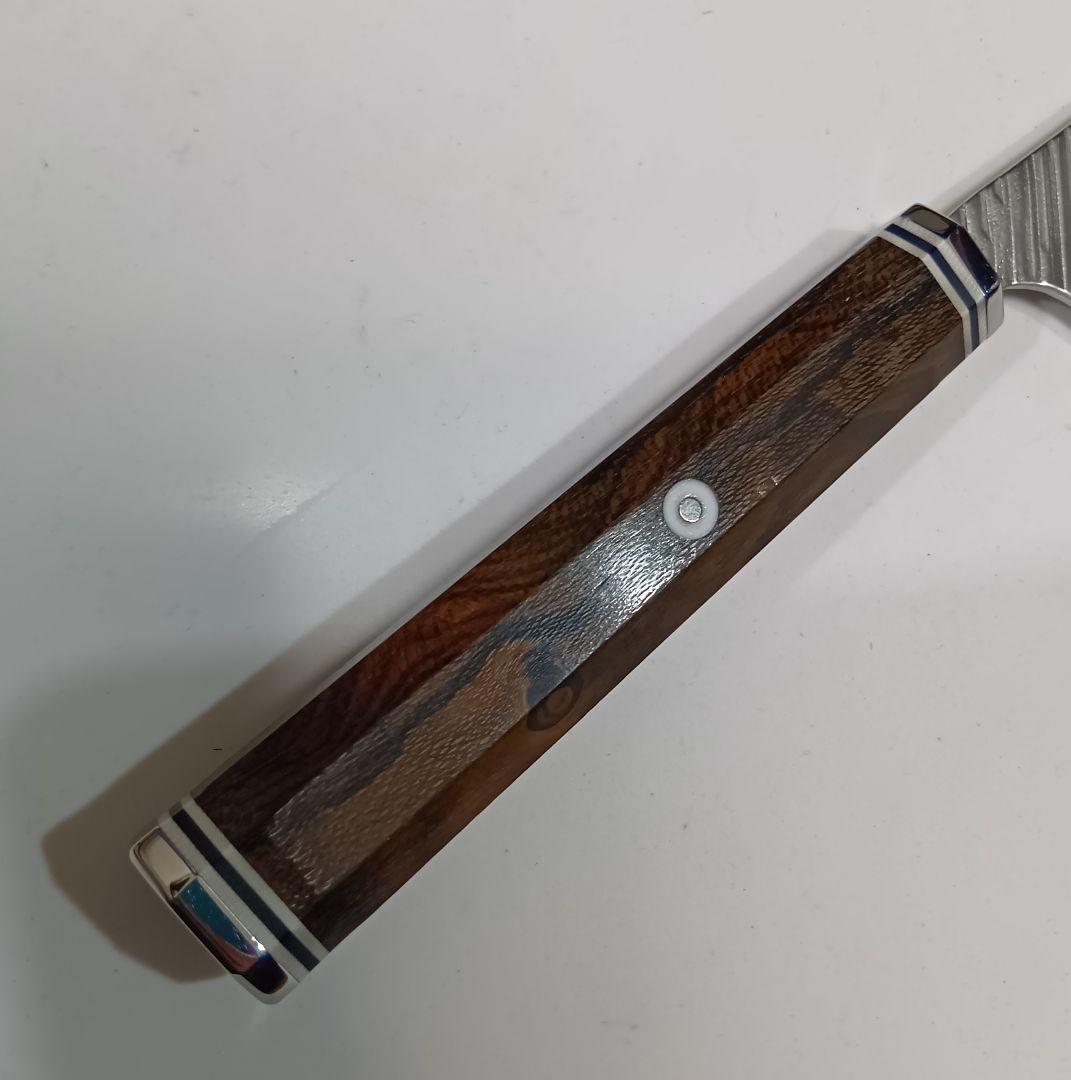 鬼反り切付型 V金10号 9層クラッド鋼 筋引 包丁 22cm 黒檀八角柄