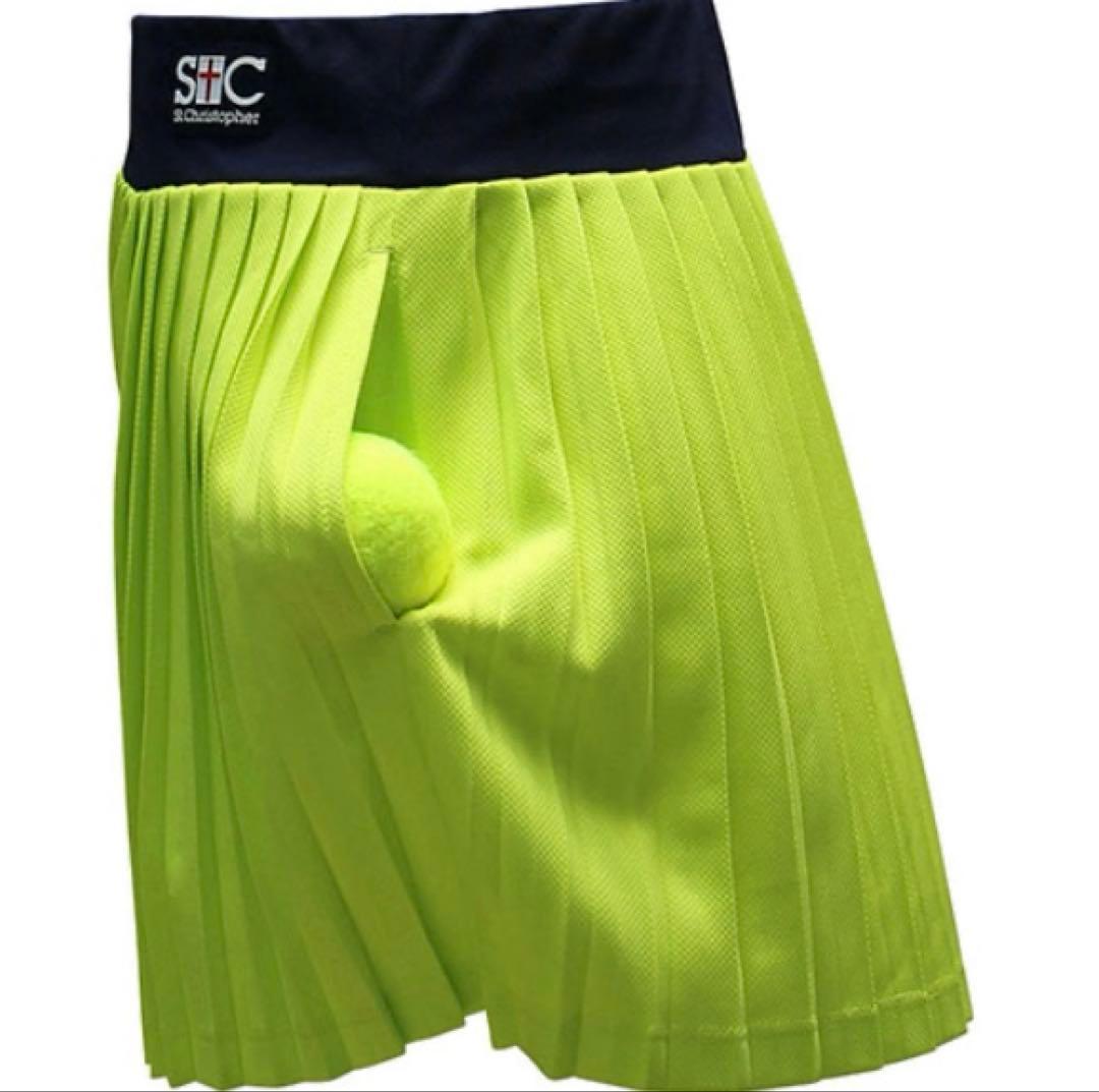 No.263 セントクリストファー 総プリーツスコート☆ライムグリーン☆