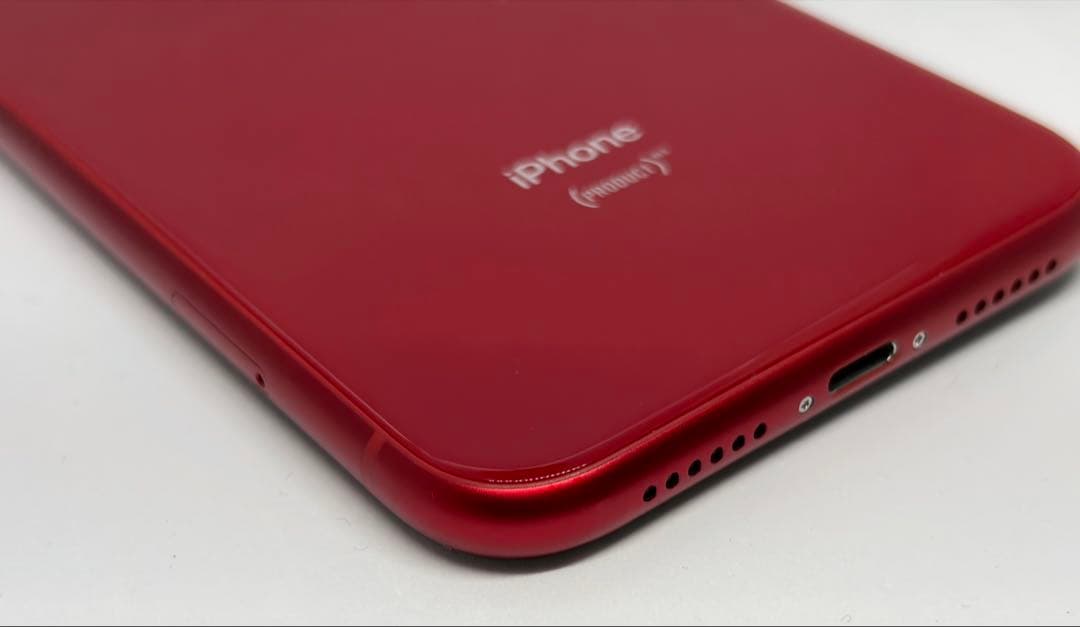 【美品】iPhone XR 128GB赤レッドSIMフリー 元箱+新品フィルム