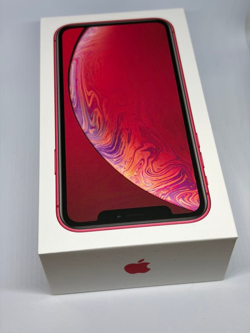 【美品】iPhone XR 128GB赤レッドSIMフリー 元箱+新品フィルム