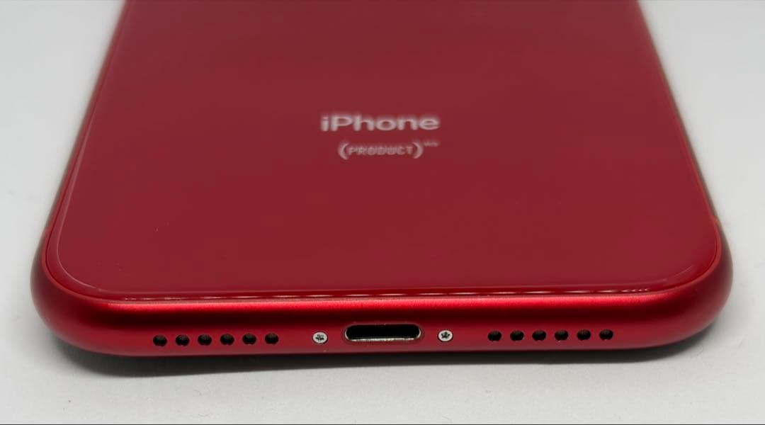 【美品】iPhone XR 128GB赤レッドSIMフリー 元箱+新品フィルム