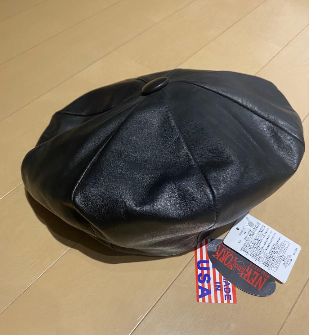 【新品】New York Hat 9209ランバスキンビッグアップルキャスケット
