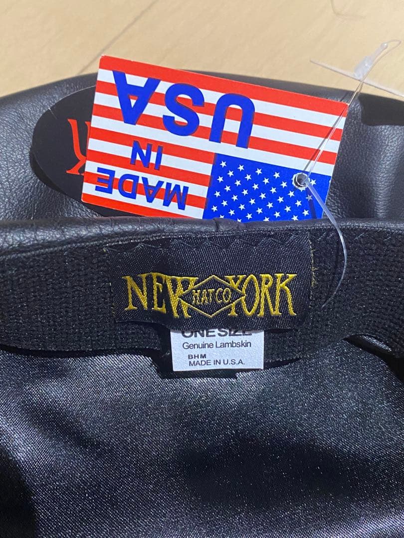 【新品】New York Hat 9209ランバスキンビッグアップルキャスケット