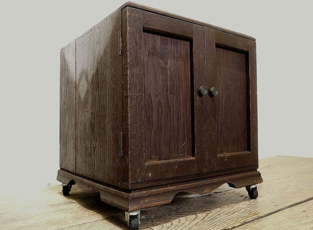 1343 ヴィンテージ　収納棚　陳列台　レコードラック　ケース