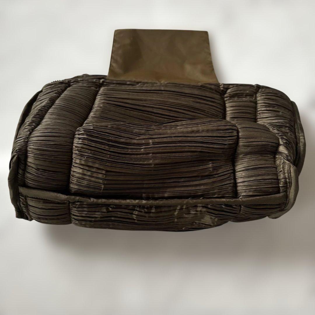 PLEATS PLEASE プリーツプリーズ ショルダーバッグ カーキブラウン