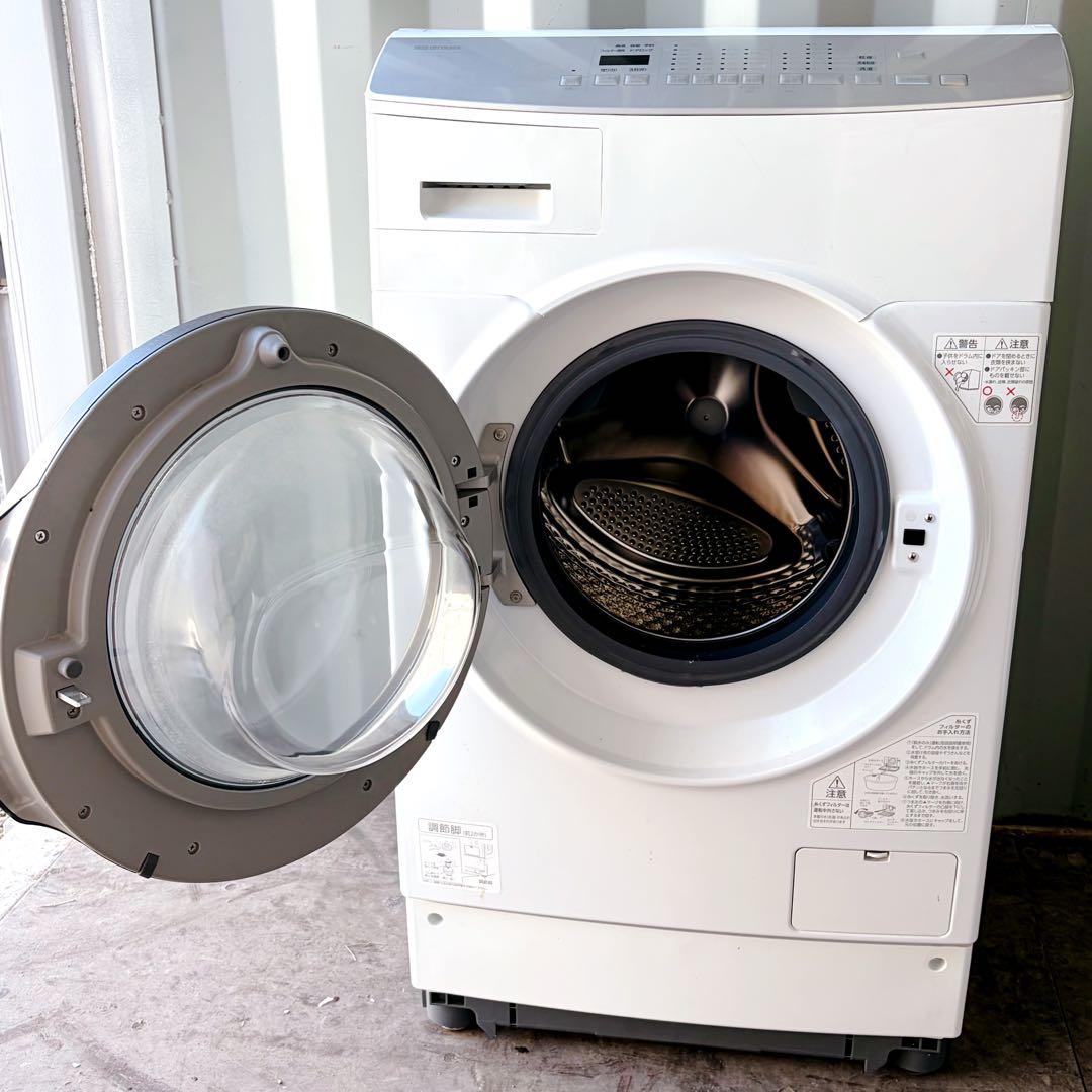 運搬取付無料！ホワイト純正IRIS静音コンパクトスリムドラム式洗濯機！完動超美品