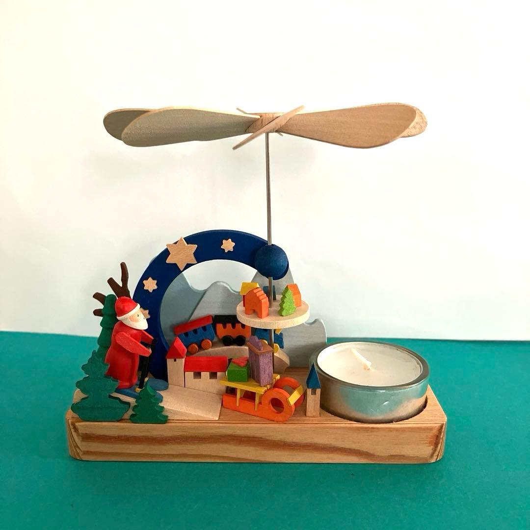 ドイツ　ザイフェン　グラウプナー　　 サンタのピラミッド　木のおもちゃ