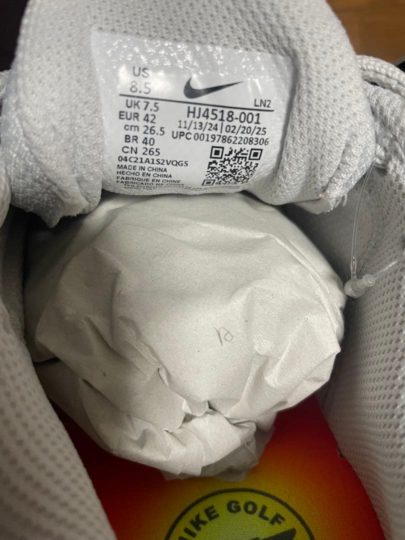 NIKE ナイキ　ゴルフ　エアマックスプラス　G NRG 26.5cm シルバー