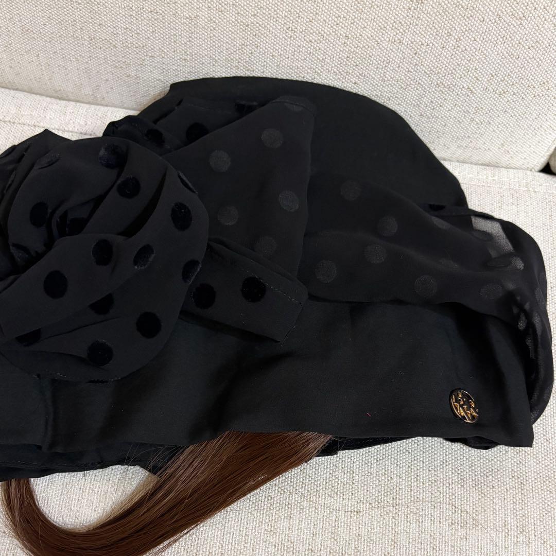 BAREN バレン スカーフハット　ドット水玉　エクステWIG ウィッグ　医療用