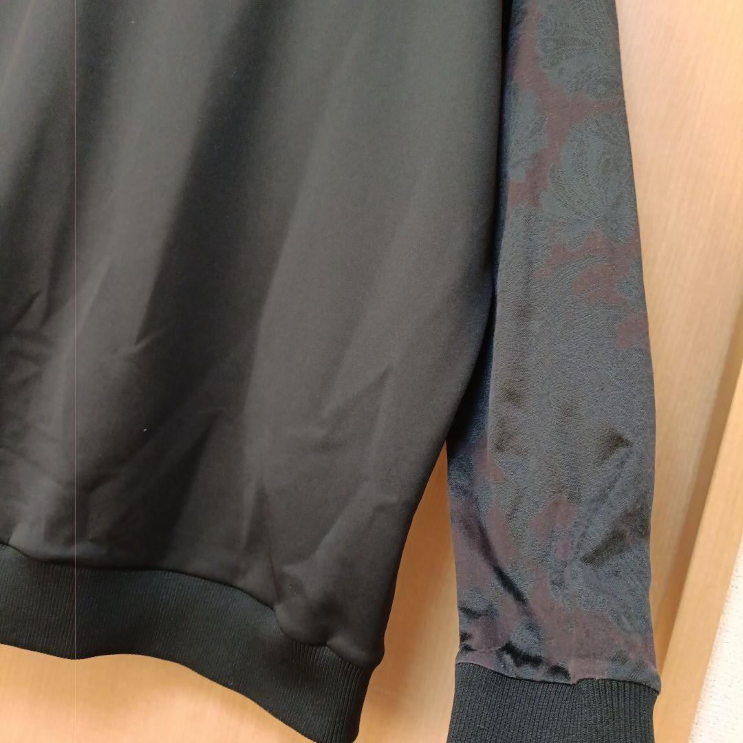 Dancc With Dragon 異素材ドッキングハーフジップ　バック刺繍LL