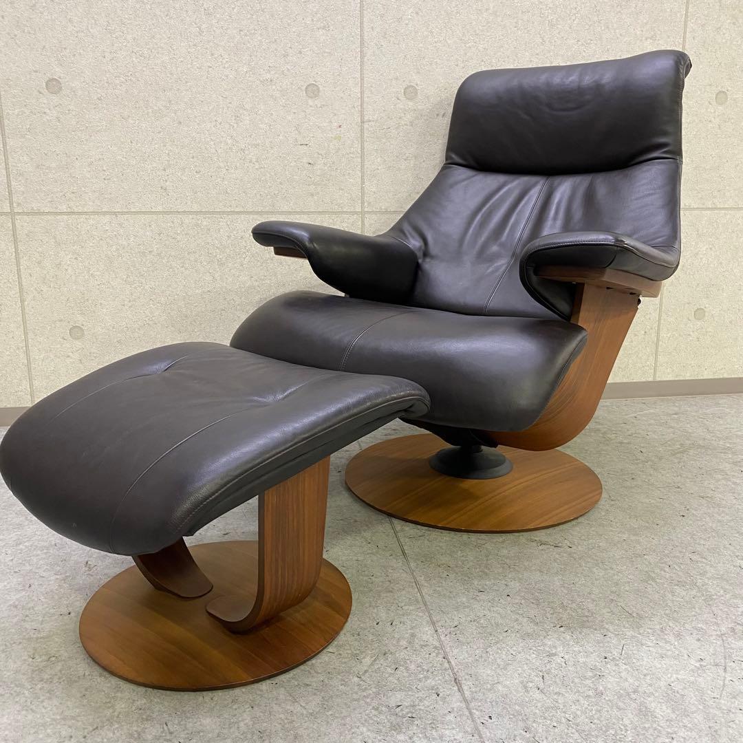 【美品】カリモク ザ・ファースト RU74 リクライナー RU02 オットマン