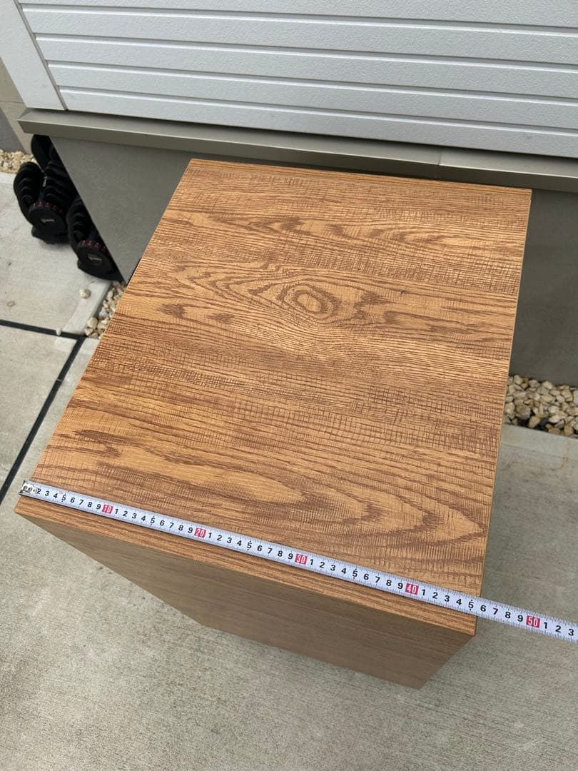 木目調 × スチール製 オーディオラック／AV機器ラック／ラック　キャスター付②