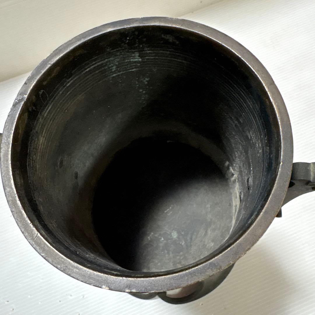 年代物 古董品 唐銅作物 金銀象嵌