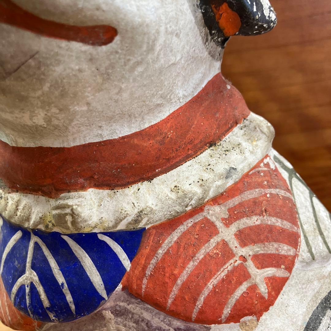 土人形　犬　縁起物　割れあり