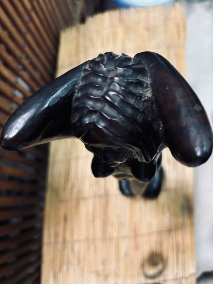 濱充司 黒檀！ 黒色 木製 ヌード彫刻 約3９cm 激安大安売り