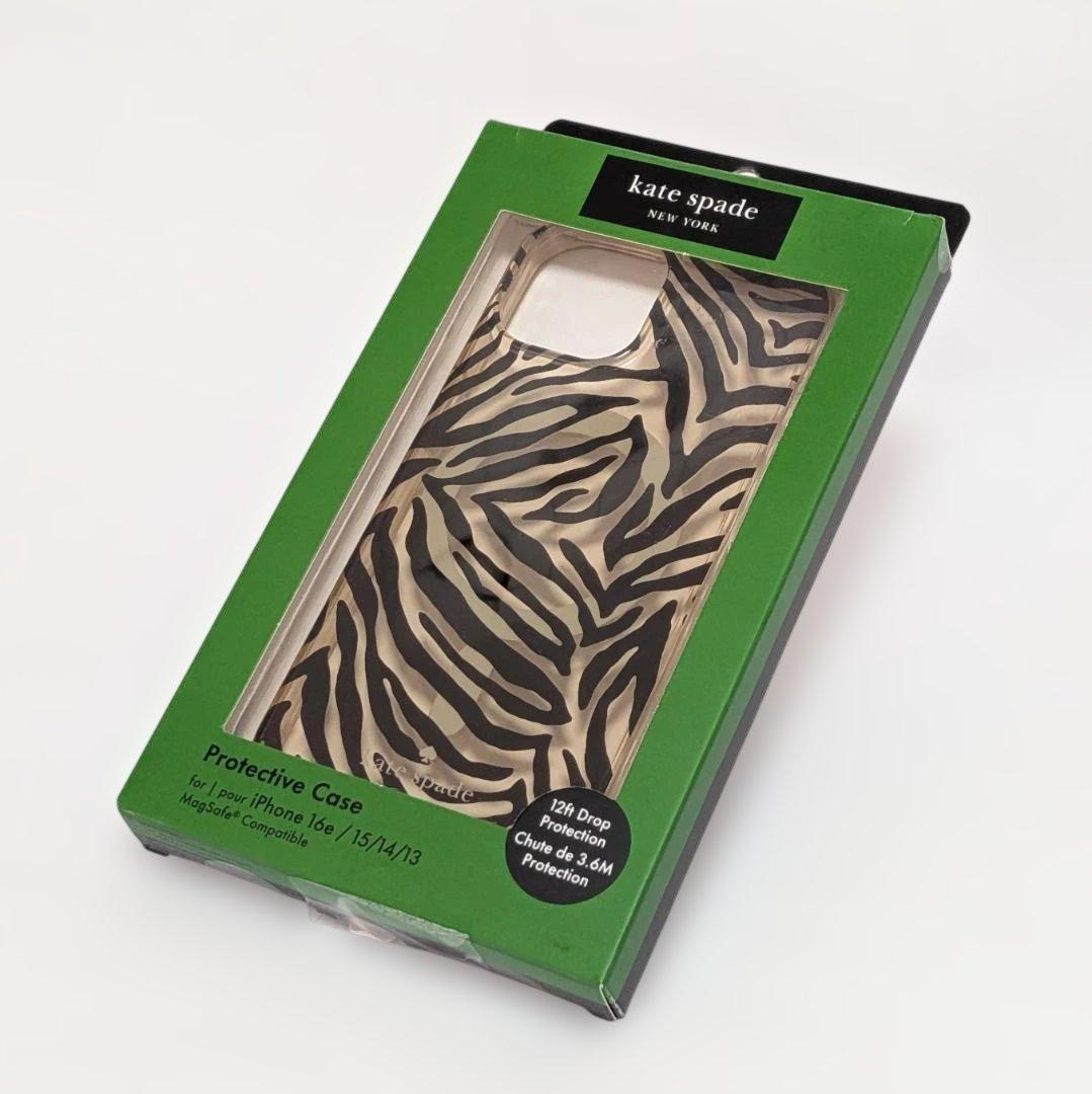 KateSpade iPhoneケース ゼブラ柄おしゃれ人気アイフォン16e15