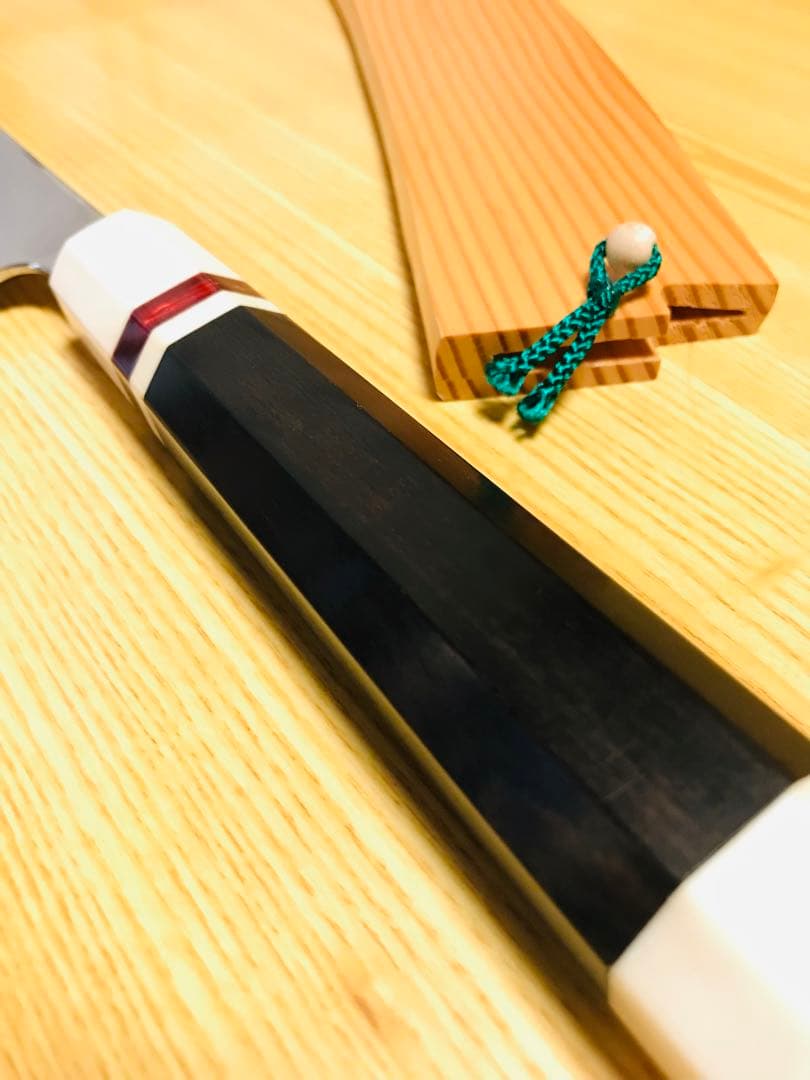 値下げ可★鏡面★反り有り★刃幅広仕様★切付柳刀包丁★尺一★新品未使用