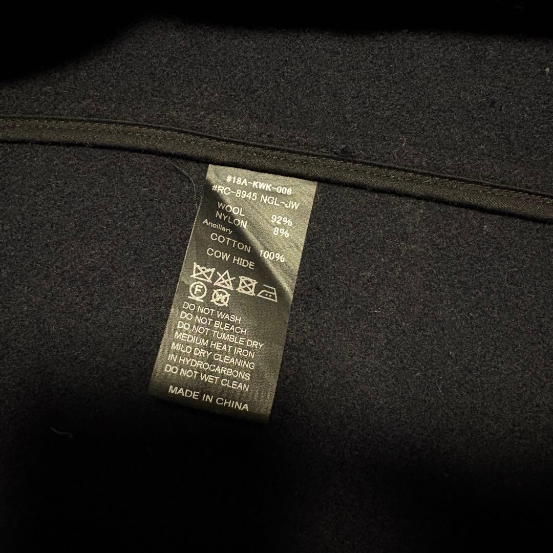 美品 オーシバル ネイビー ダッフルコート フード付き サイズ4