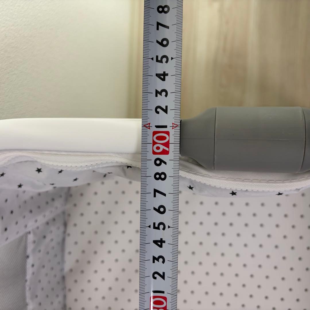 蚊帳付きベビーベッド　グレー　添い寝可能