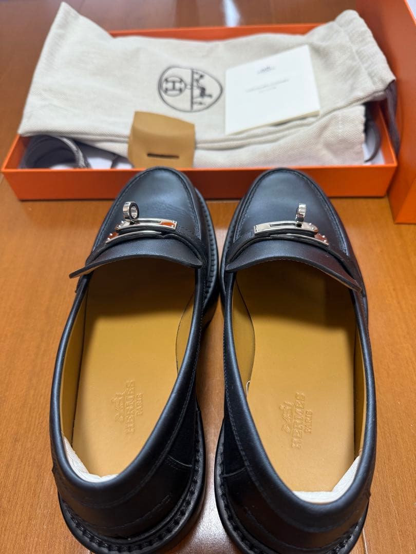 【美品】HERMÈS エルメス モカシン《アイコン》36 黒