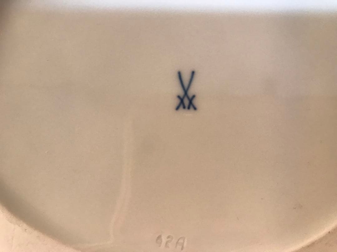 Meissenマイセン　ブルーオーキッド　陶板画