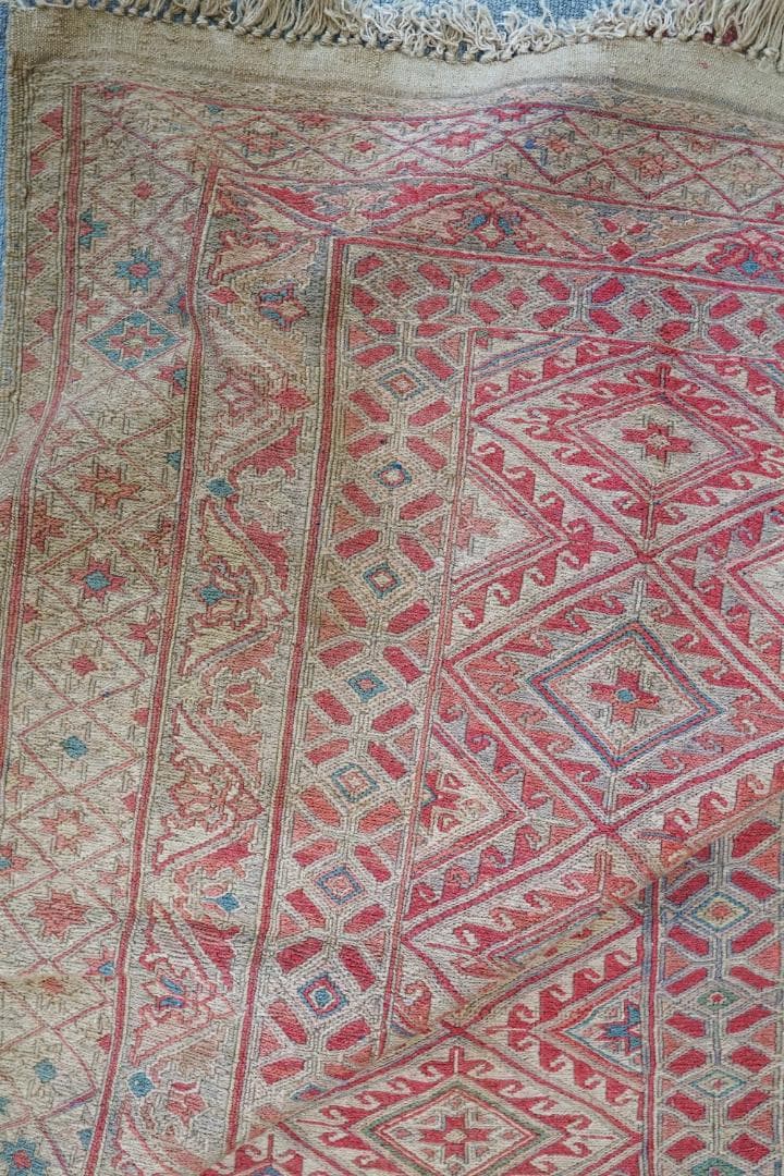 190cm × 132cm ペルシャ手織りキリム ヴィンテージラグ　手織り絨毯