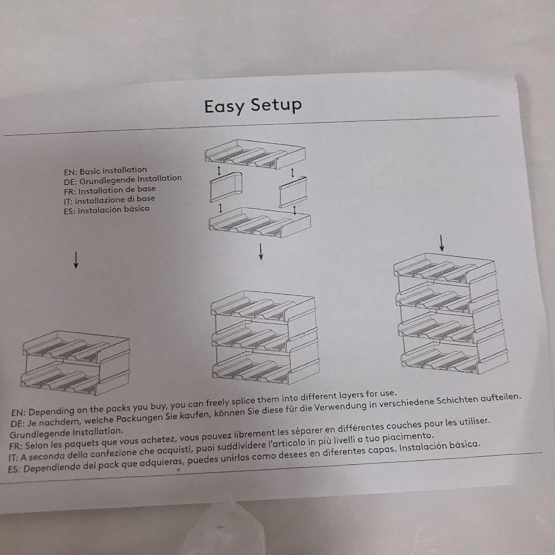 積み重ね可能なウォーターボトル収納　4パック棚収納