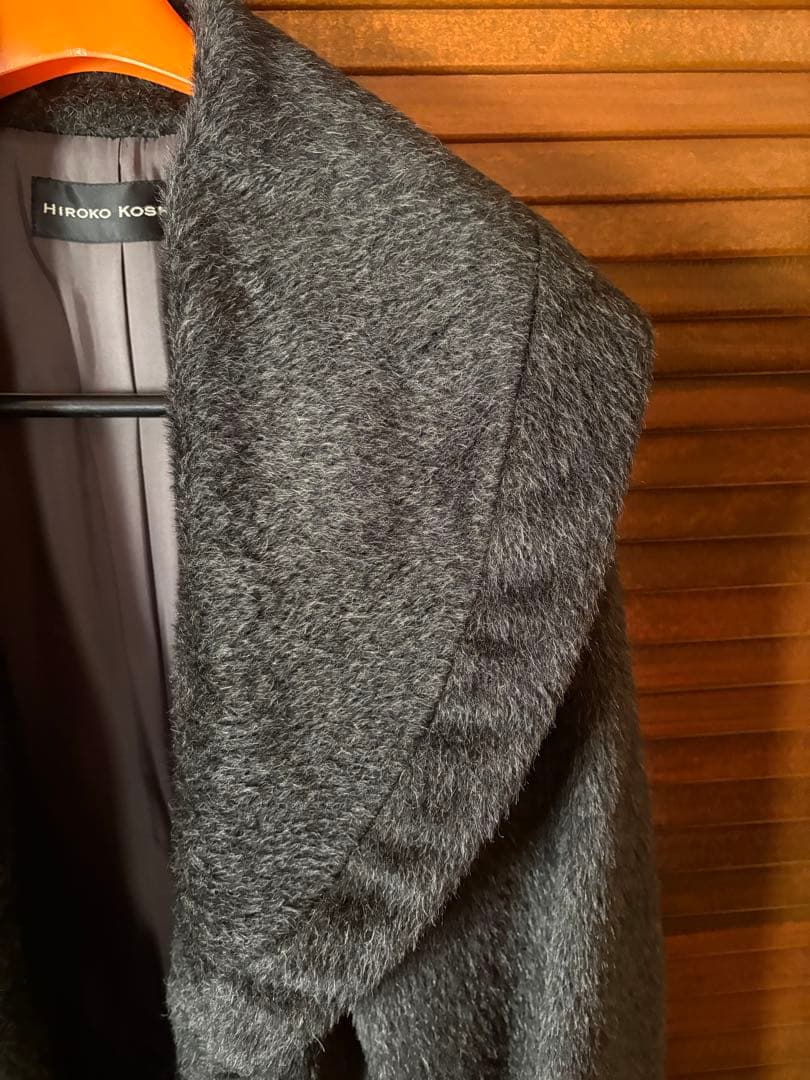 「新品未使用 」HIROKO KOSHINO 女優襟 アルパカ.ウールコート