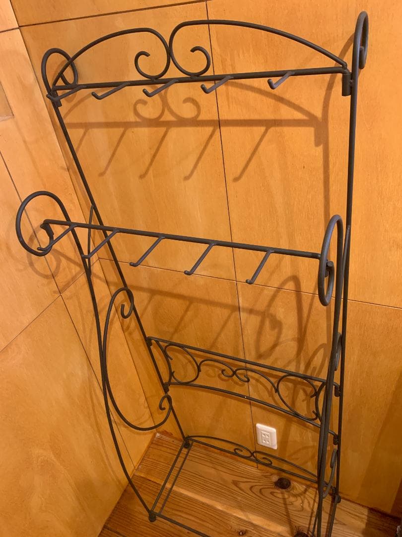 アイアンラック ペットリード ハンガー アンティーク調 ブラック ディスプレイ